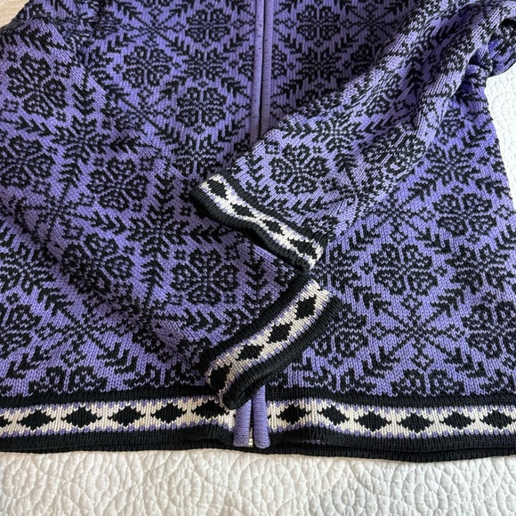 L.L. Bean Vintage Women’s Cotton Nordic Sweater Snowflake cottagecore size M - Picture 6 of 7